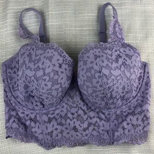 Victoria’s secret Bra Bralette 36DDD Purple Lace Underwire Body By Victoria